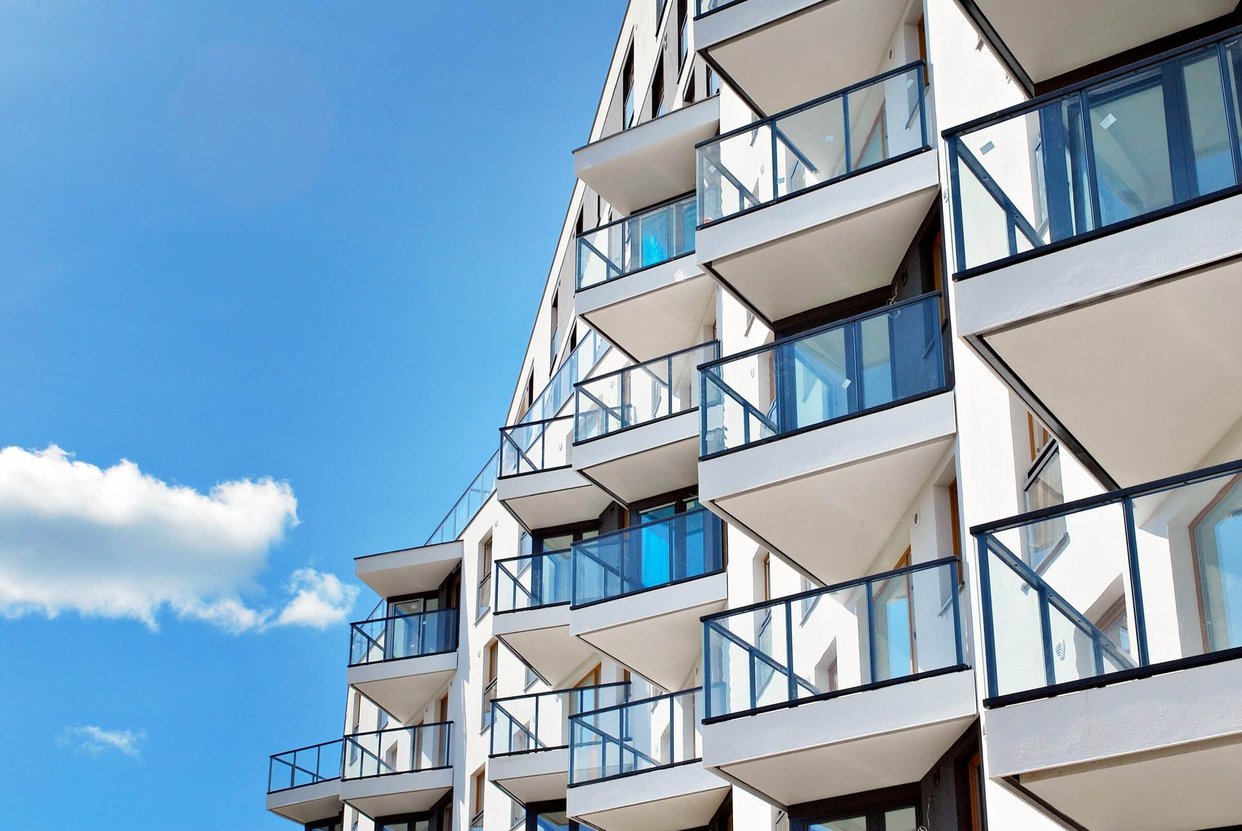 Modern, luxury apartment building